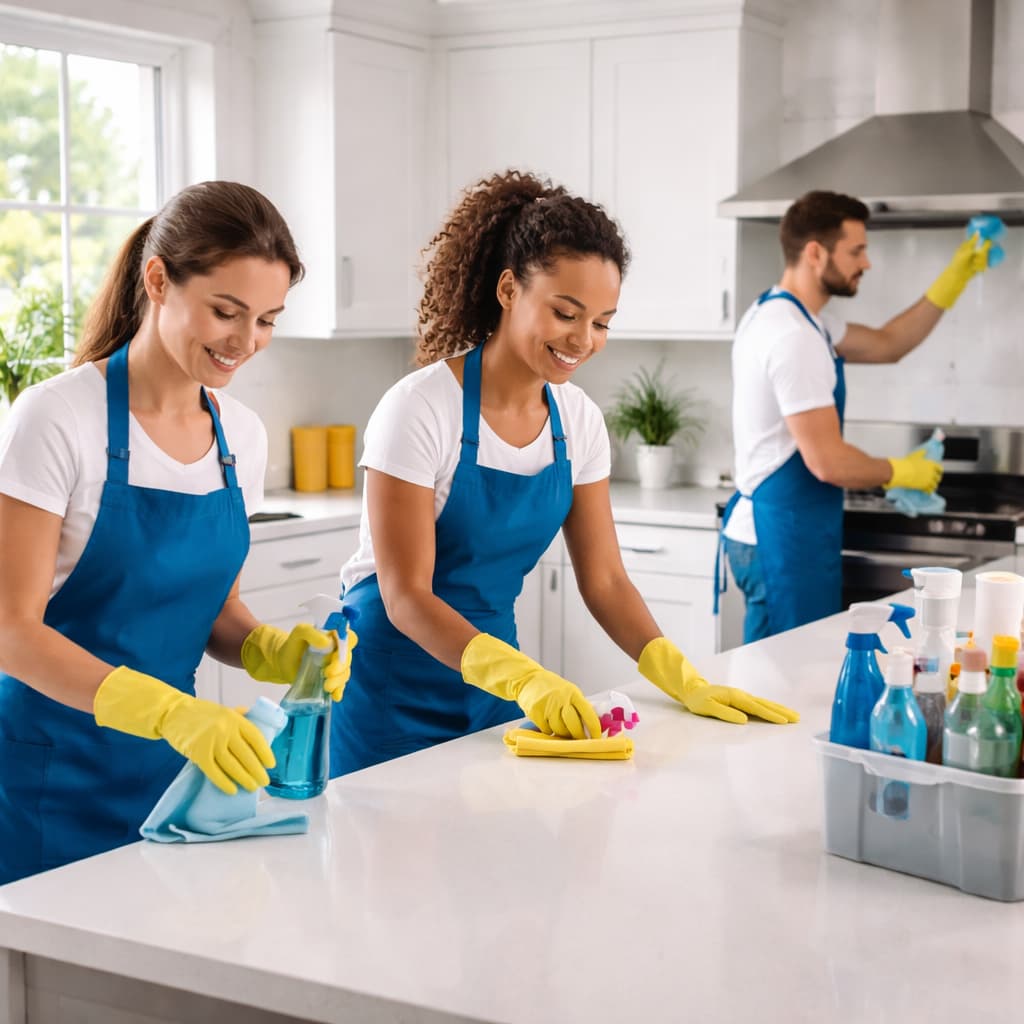 Professional cleaning team providing house cleaning services in Reno