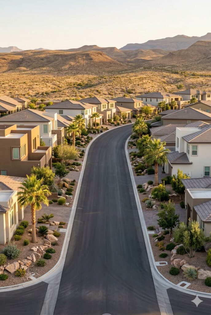 Residential neighborhood in Las Vegas where house cleaning services are provided